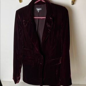 Steve Madden Burgandy velvet blazer